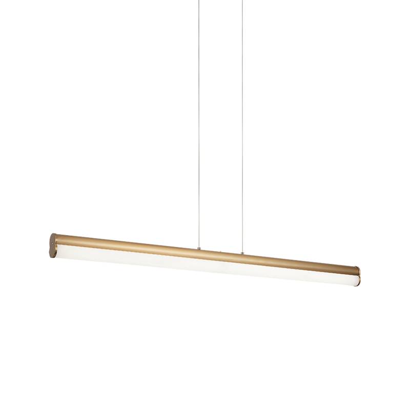 Matteo Lighting Junction 41" LED Linear Chandelier in Aged Gold Brass (C36542AG)