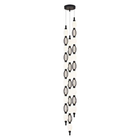 Matteo Lighting Tentacles 3-Light LED Chandelier in Black (C37103BK) – alternate view