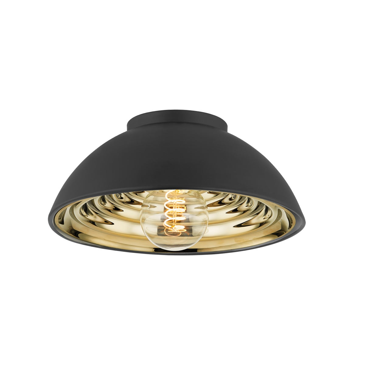 Troy Eclipse Flush Mount Soft Black