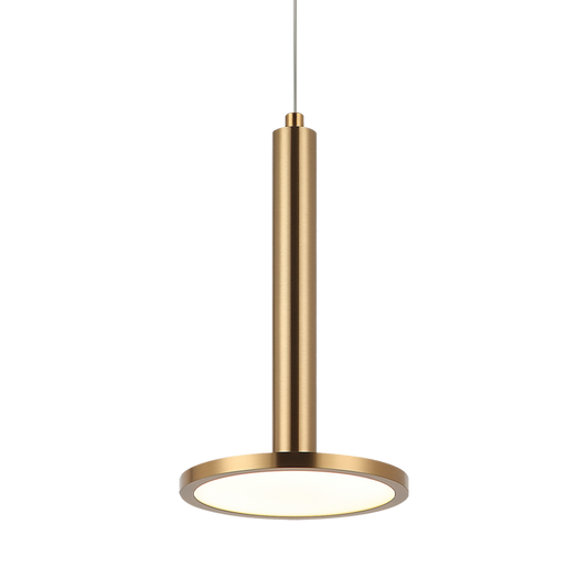 Matteo Lighting Extraterrestrial 6" LED Pendant in Aged Gold Brass (C37701AG)