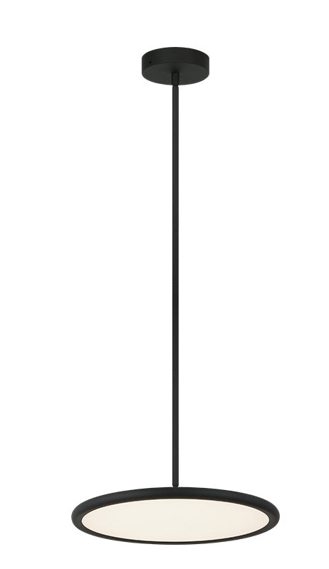Matteo Lighting Piper 16" LED Pendant in Matte Black (CX38816MB) – alternate view