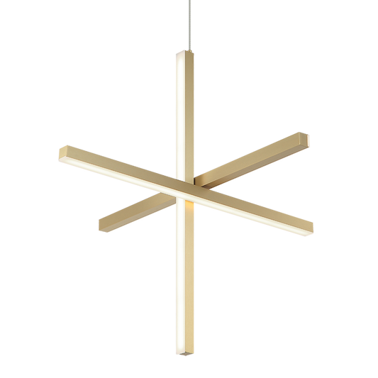 Matteo Lighting Crosley 24" 3-Light LED Chandelier in Brushed Gold (C38924BG)