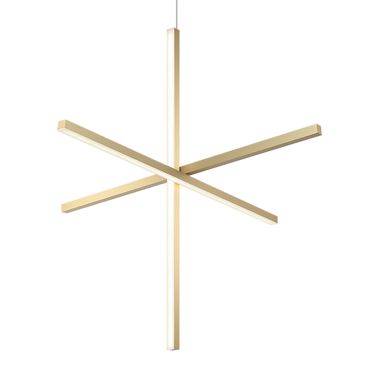 Matteo Lighting Crosley 36" 3-Light LED Chandelier in Brushed Gold (C38936BG)