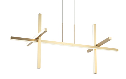 Matteo Lighting Crosley 44" 5-Light LED Linear Chandelier in Brushed Gold (C38944BG)