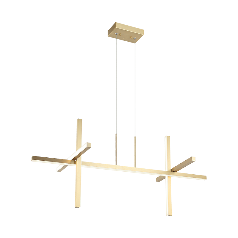 Matteo Lighting Crosley 44" 5-Light LED Linear Chandelier in Brushed Gold (C38944BG) – alternate view