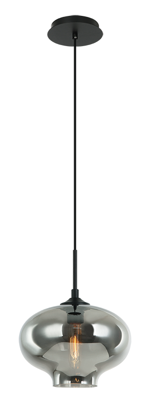 Matteo Lighting Irresistible Organic Charm 11" Pendant in Smoke Glass (C41406SM) – alternate view