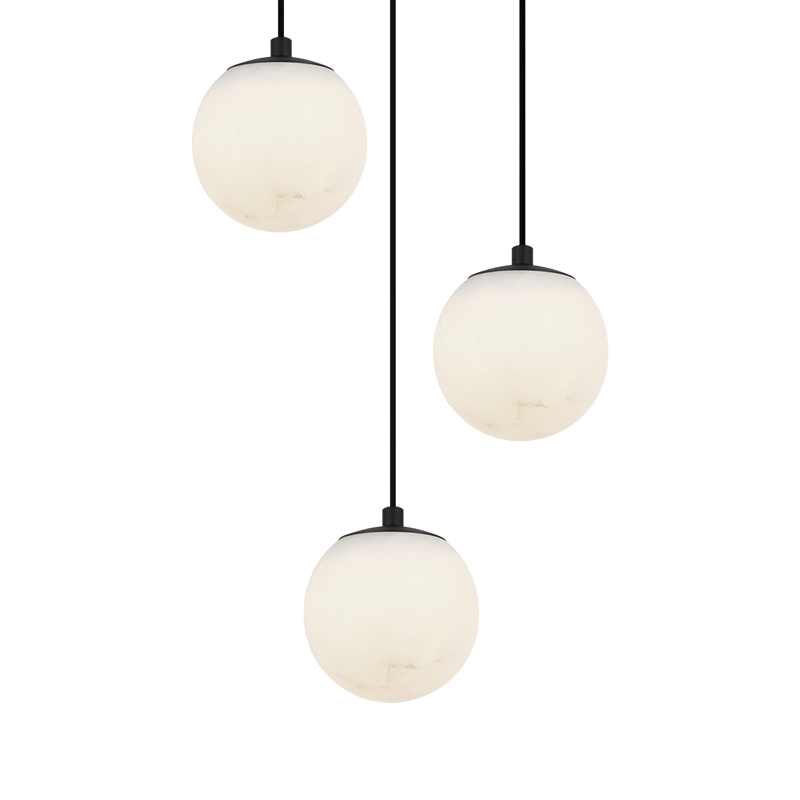 Matteo Lighting Nikini 15" 3-Light Pendant in Matte Black (C41713MB)