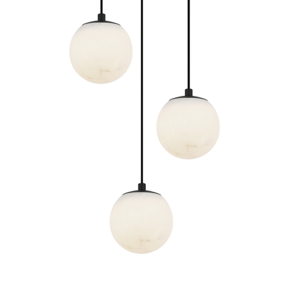 Matteo Lighting Nikini 15" 3-Light Pendant in Matte Black (C41713MB)