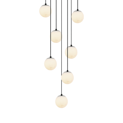 Matteo Lighting Nikini 21" 7-Light Pendant in Matte Black (C41717MB)