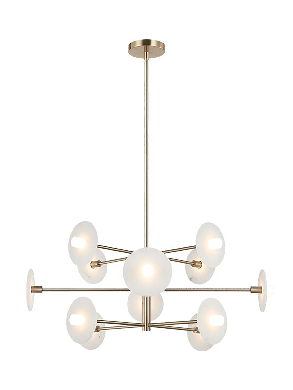 Matteo Lighting Monument 42" 12-Light Chandelier in Champagne Gold (C42612CG) – alternate view
