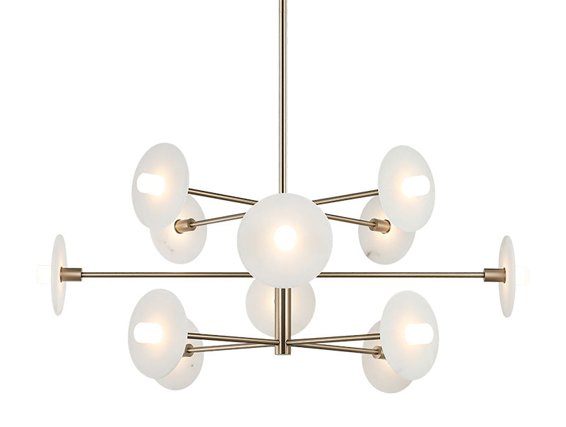 Matteo Lighting Monument 42" 12-Light Chandelier in Champagne Gold (C42612CG)