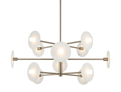 Matteo Lighting Monument 42" 12-Light Chandelier in Champagne Gold (C42612CG)