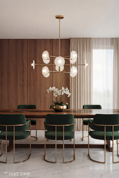 Matteo Lighting Monument 42" 12-Light Chandelier in Champagne Gold (C42612CG) – alternate view