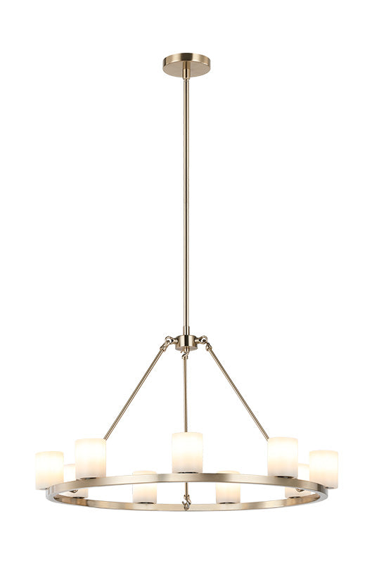 Matteo Lighting Lindy 30" 9-Light Chandelier in Champagne Gold (C42909CG) – alternate view