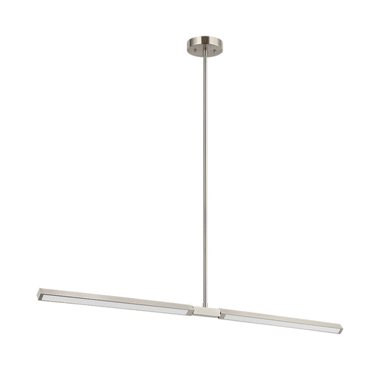 Matteo Lighting Lineal 48" LED Linear Chandelier in Brushed Nickel (C43648BN) – alternate view