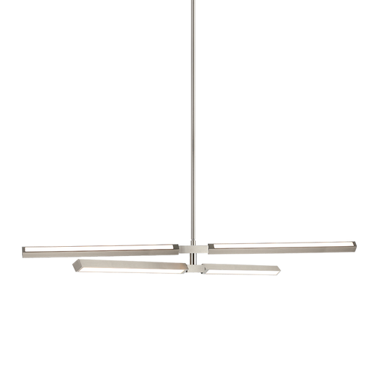 Matteo Lighting Lineal 48" 4-Light LED Chandelier in Brushed Nickel (C43649BN)