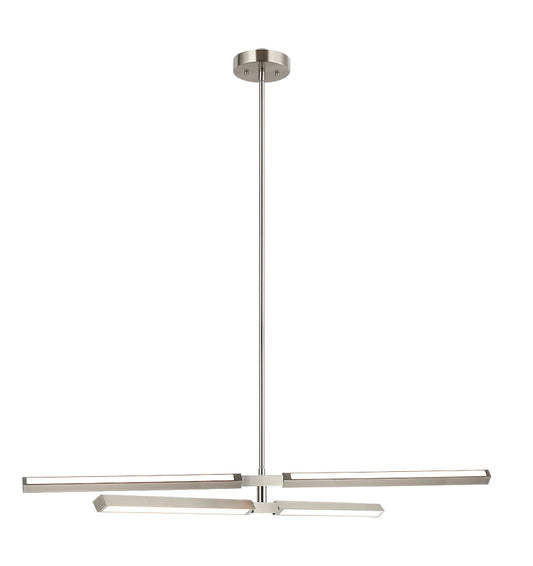 Matteo Lighting Lineal 48" 4-Light LED Chandelier in Brushed Nickel (C43649BN) – alternate view