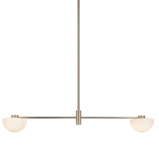 Matteo Lighting Gardena 42" 2-Light Linear Chandelier in Champagne Gold (C43702CGOP)