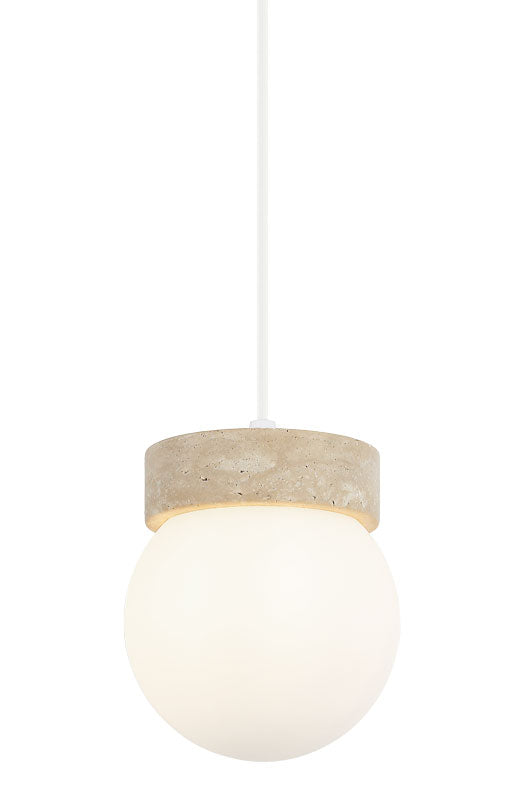 Matteo Lighting Dune 6" Travertine Pendant in Turkish Travertine (C44001WH)