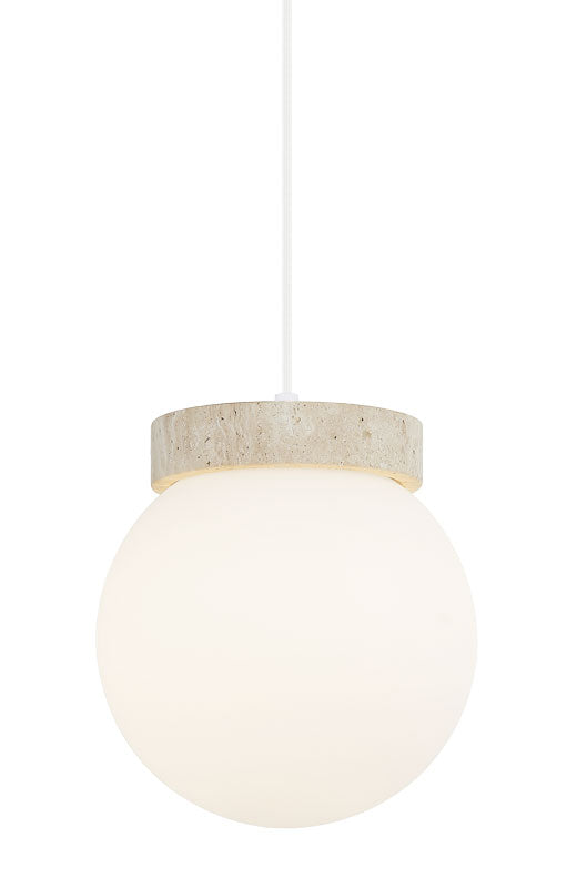 Matteo Lighting Dune 9" Travertine Pendant in Turkish Travertine (C44011WH)