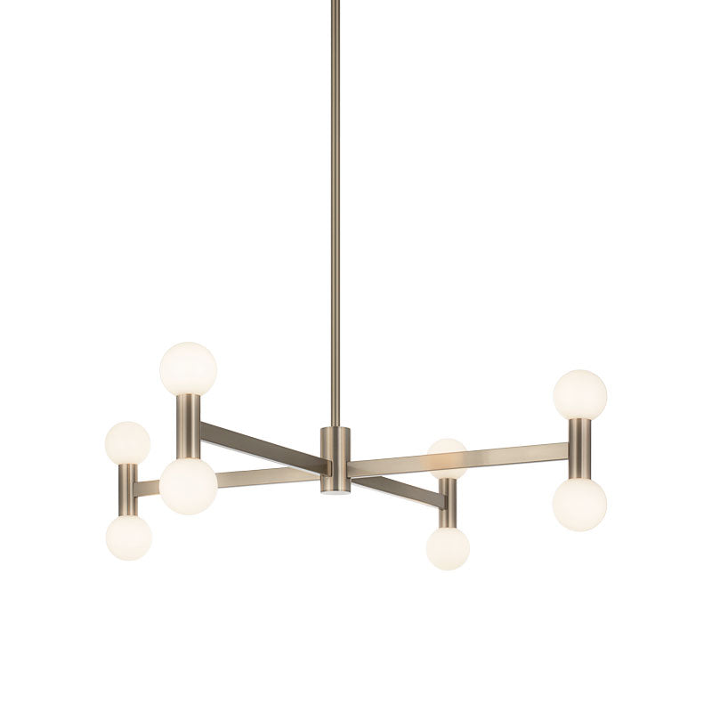 Matteo Lighting Interstellar 36" 8-Light Chandelier in Champagne Gold (C44108CGOP)