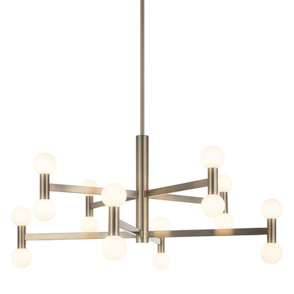 Matteo Lighting Interstellar 42" 16-Light Chandelier in Champagne Gold (C44116CGOP)