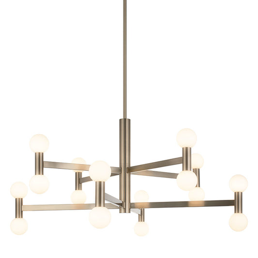 Matteo Lighting Interstellar 42" 16-Light Chandelier in Champagne Gold (C44116CGOP)