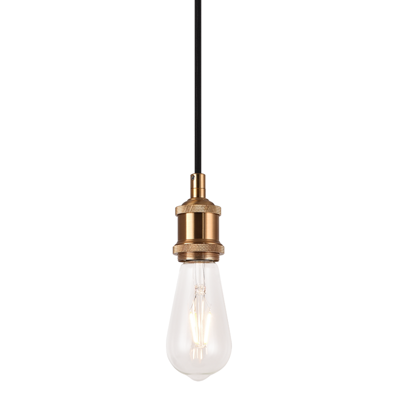 Matteo Lighting Bulstrode's Workshop Socket Pendant in Aged Gold Brass (C46100AG)