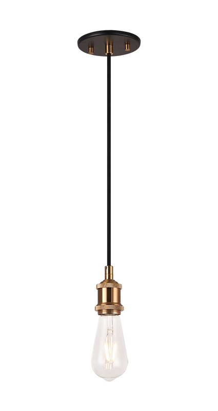 Matteo Lighting Bulstrode's Workshop Socket Pendant in Aged Gold Brass (C46100AG) – alternate view