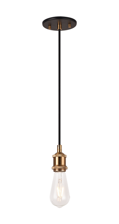 Matteo Lighting Bulstrode's Workshop Socket Pendant in Aged Gold Brass (C46100AG) – alternate view