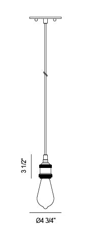 Matteo Lighting Bulstrode's Workshop Socket Pendant in Chrome (C46100CH) – alternate view
