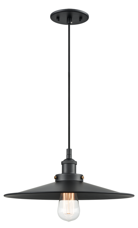 Matteo Lighting Bulstrode's Workshop 14" Pendant in Black / Black (C46113BKBK) – alternate view