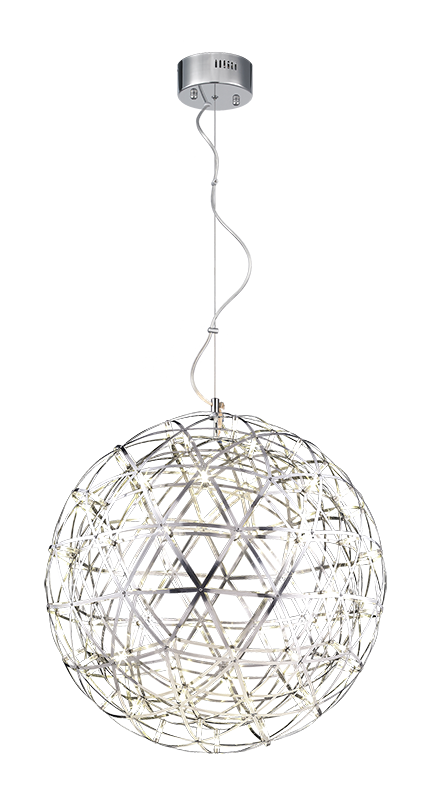 Matteo Lighting Manhattan Chandelier in Chrome, 24"W (C48624CH) – canopy detail