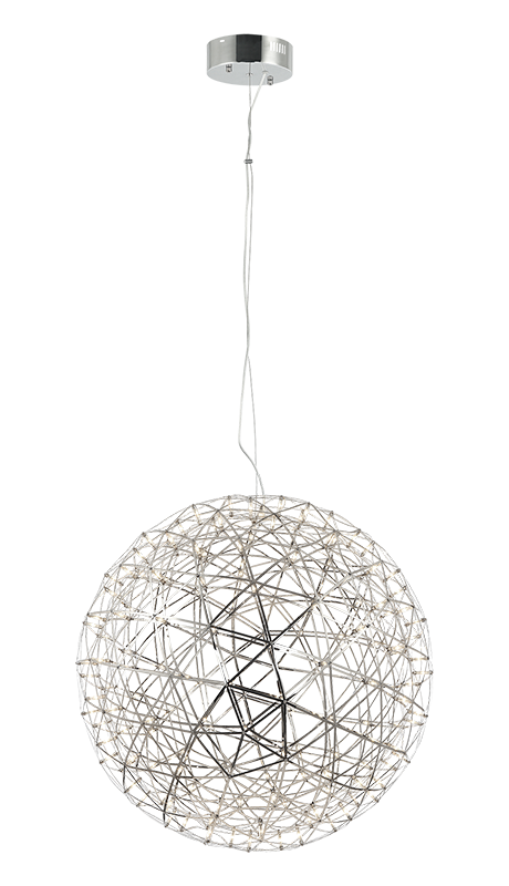 Matteo Lighting Manhattan Chandelier in Chrome, 37"W (C48637CH) – canopy detail