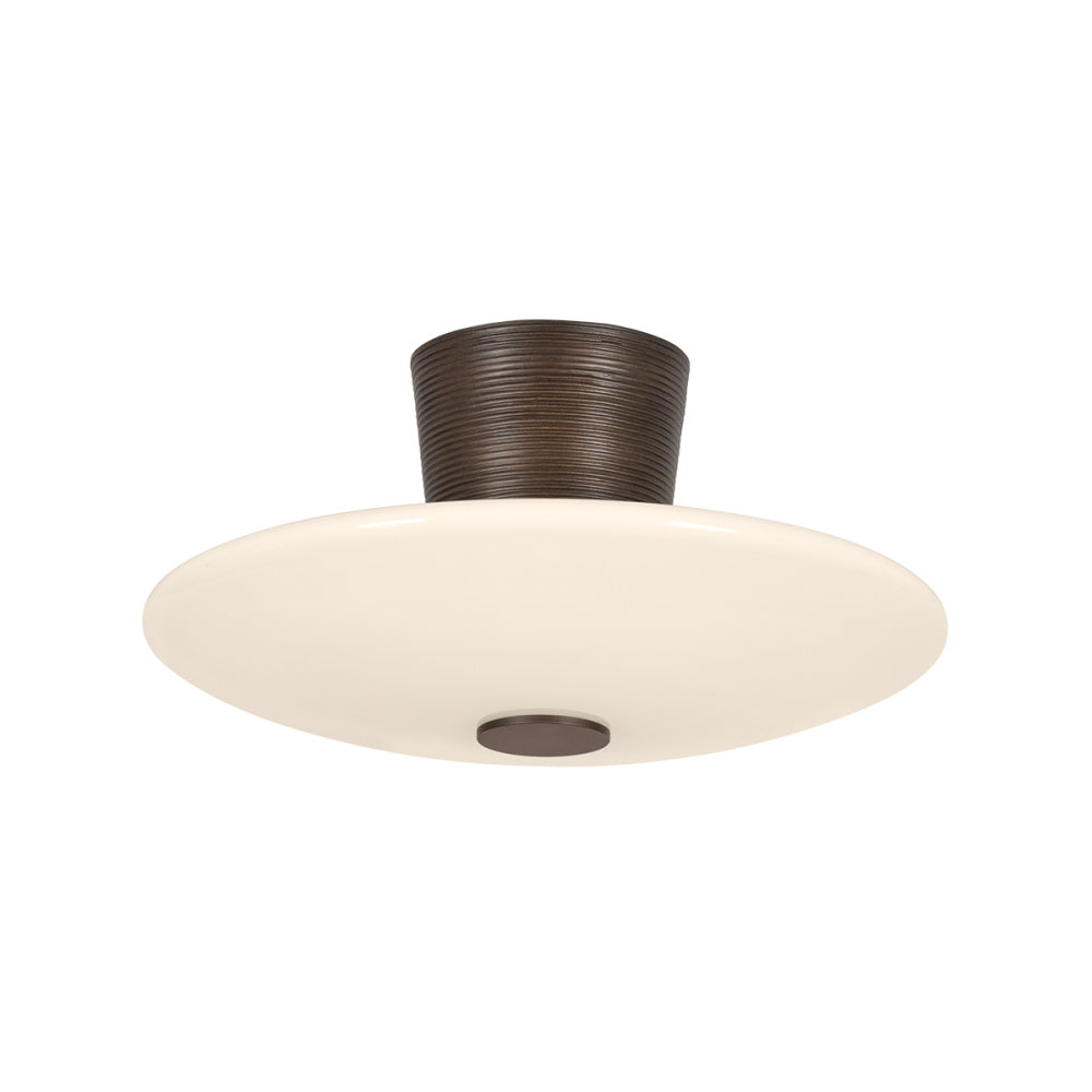 Troy Albus Semi-Flush Mount Bronze Leaf
