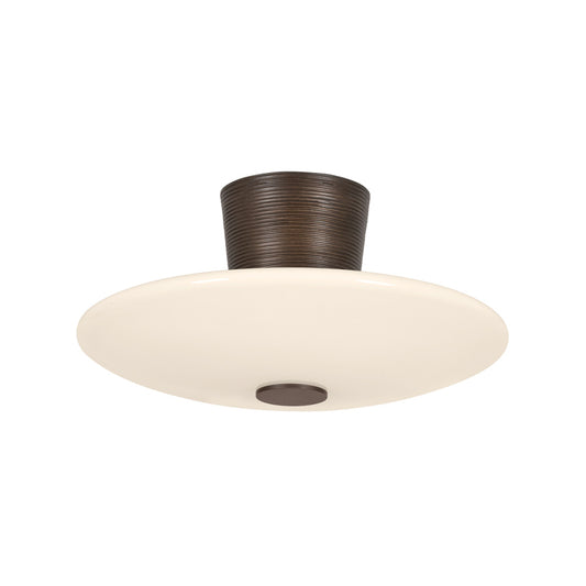 Troy Albus Semi-Flush Mount Bronze Leaf