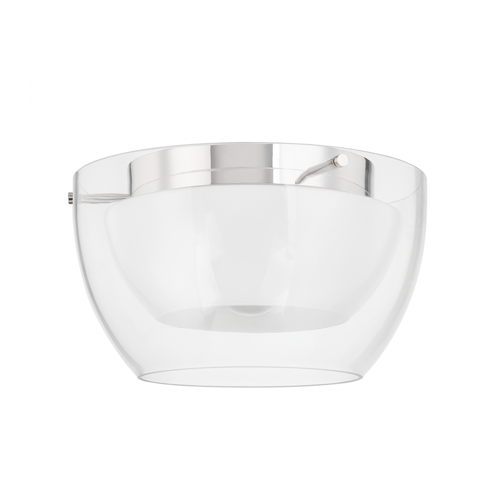 Troy Dutton Flush Mount Polished Nickel