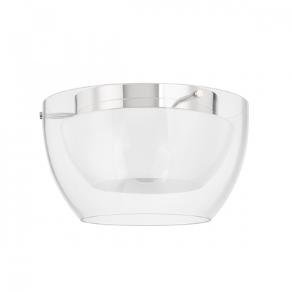 Troy Dutton Flush Mount Polished Nickel