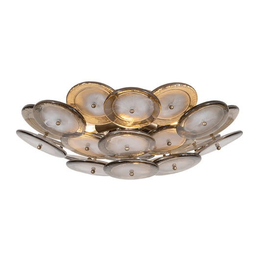 Troy Wassama Semi-Flush Mount Patina Brass