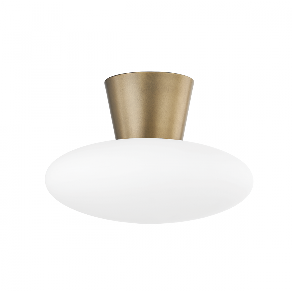 Troy Brody Flush Mount Patina Brass