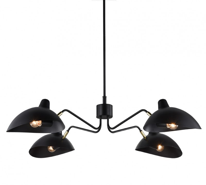 Matteo Lighting Droid 3-Light Pendant Bronze & Brushed Gold