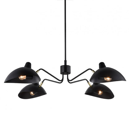 Matteo Lighting Droid 3-Light Pendant Bronze & Brushed Gold