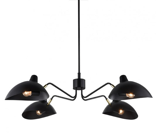 Matteo Lighting Droid 3-Light Pendant Bronze & Brushed Gold