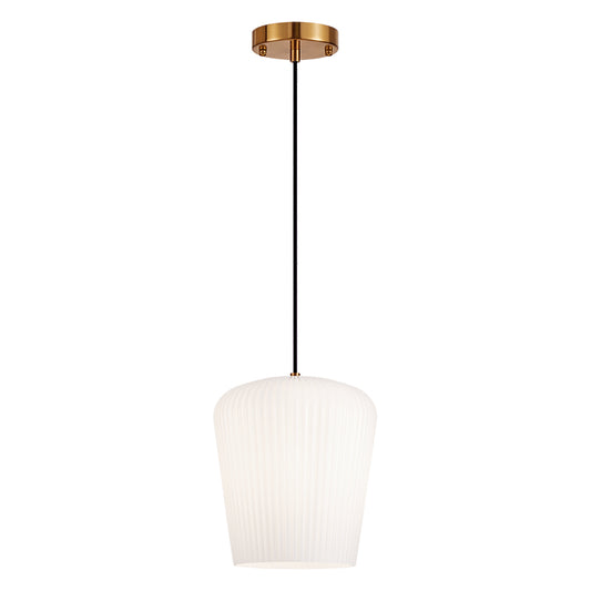 Matteo Lighting Charismo 9" Pendant in Aged Gold Brass (C61001AGOP) – alternate view