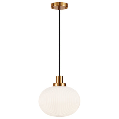 Matteo Lighting Charismo 11" Pendant in Aged Gold Brass (C61003AGOP) – alternate view