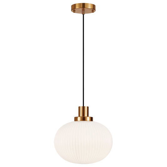 Matteo Lighting Charismo 11" Pendant in Aged Gold Brass (C61003AGOP) – alternate view
