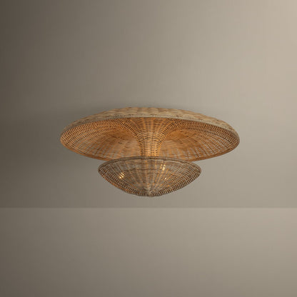 Troy Draco Semi-Flush Mount Bronze Leaf Detail 1