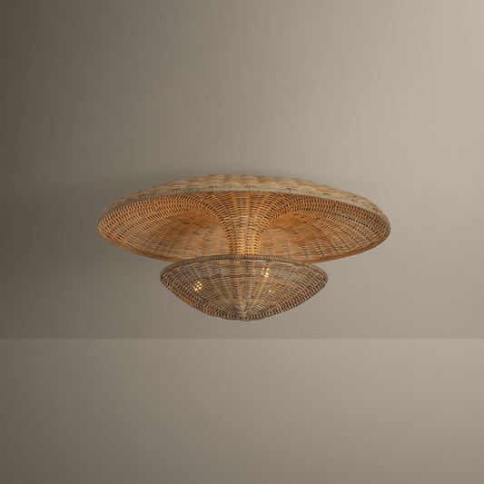 Troy Draco Semi-Flush Mount Bronze Leaf Detail 1