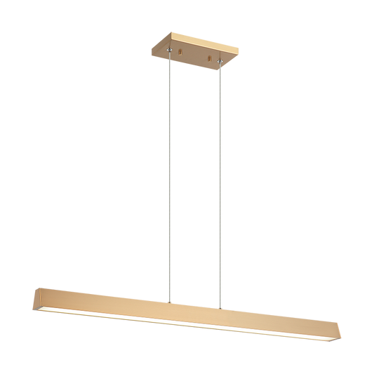 Matteo Lighting Isosceles 2-Light Chandelier in Aged Gold Brass, 33"L (C64933AG) – canopy detail