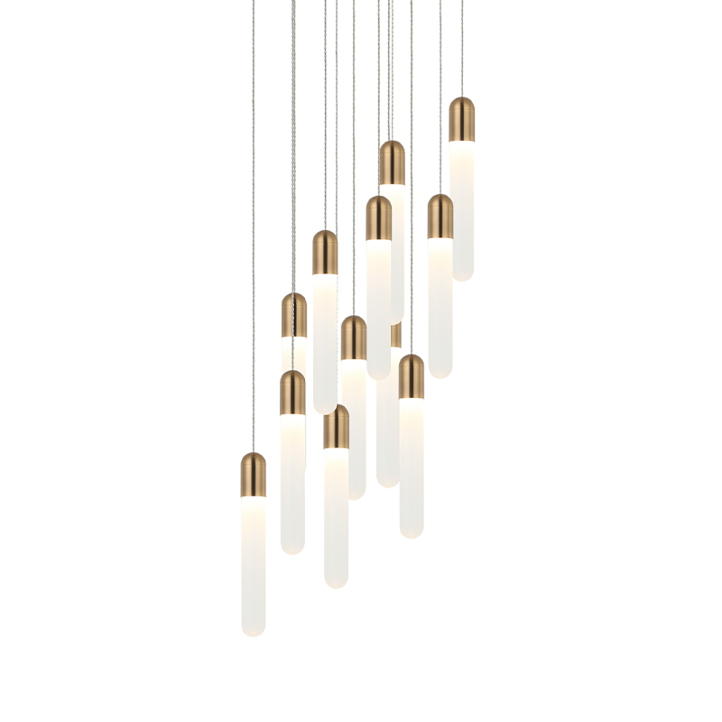 Matteo Lighting Aydin 12-Light LED Pendant Black, Matte Black